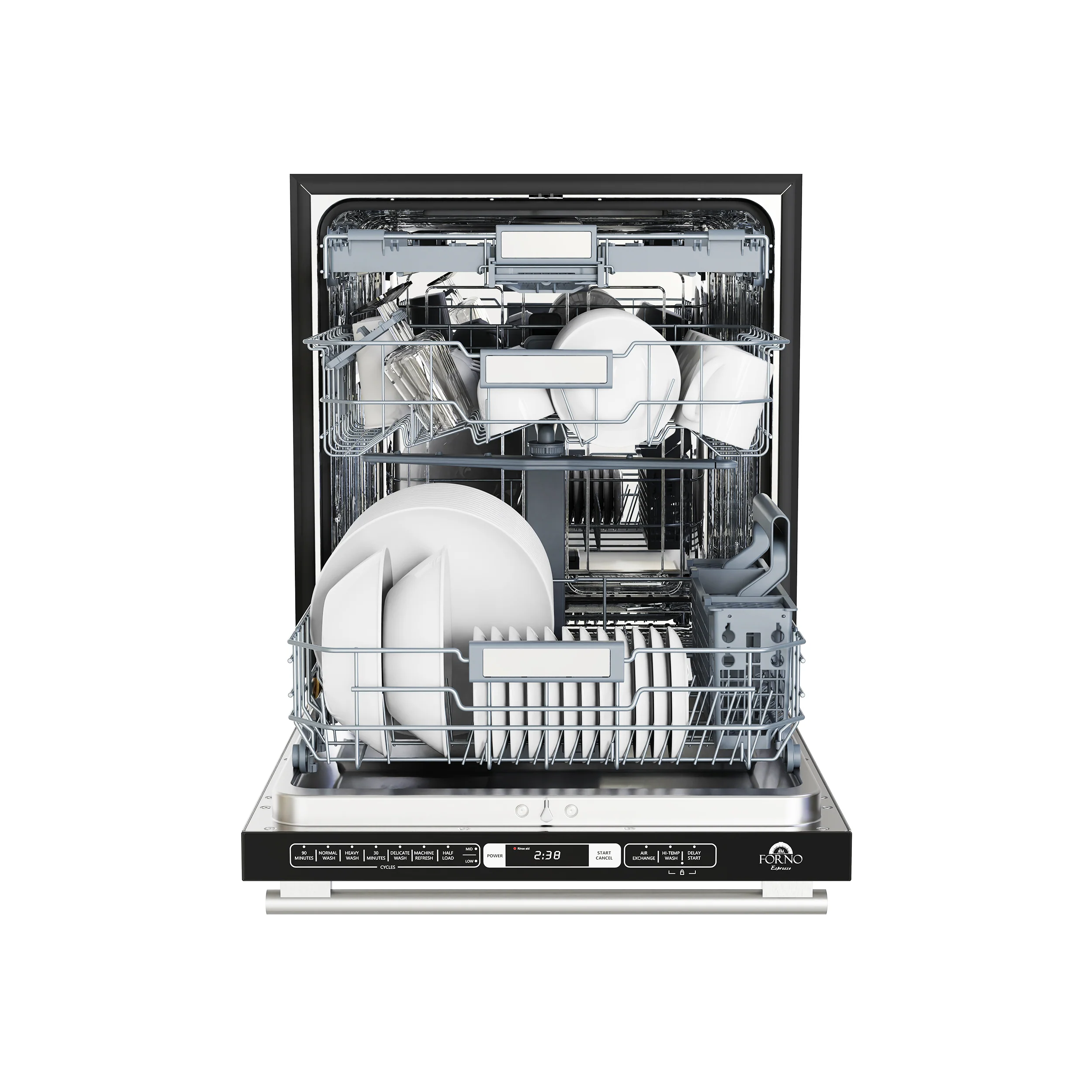 Forno Romano Espresso 24-Inch Built-In Dishwasher, Black Finish, Stainless Steel Tub, 49 dBA, Energy Star Certified - Image 4